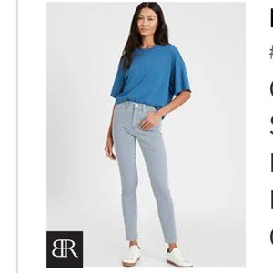 Banana Republic High+Skinny Jeans Railroad Stripe Size 25.